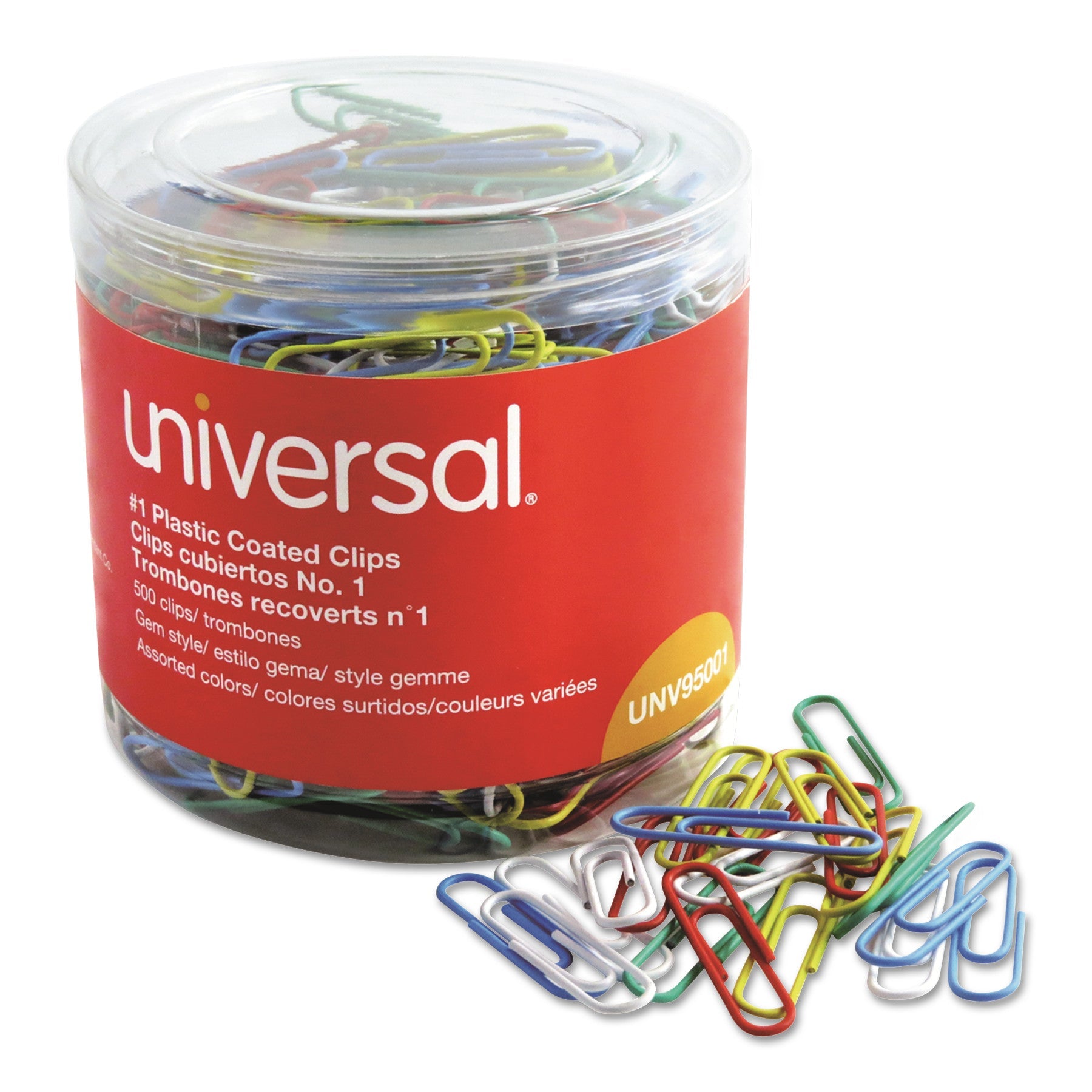 universal-plastic-coated-paper-clips-with-one-compartment-storage-tub-num-unv95001_1